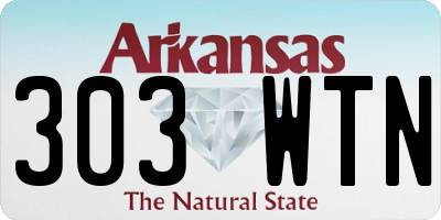 AR license plate 303WTN