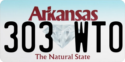 AR license plate 303WTO