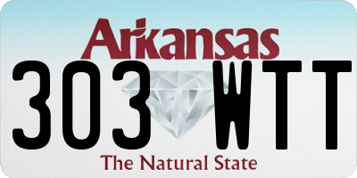 AR license plate 303WTT