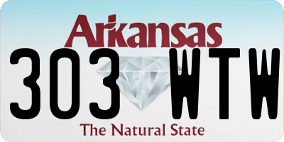 AR license plate 303WTW