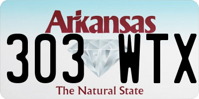 AR license plate 303WTX