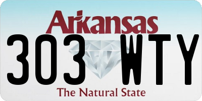 AR license plate 303WTY