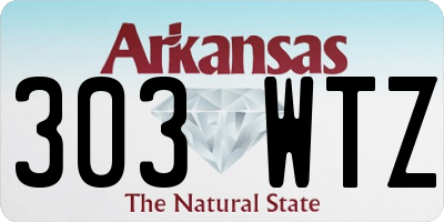 AR license plate 303WTZ