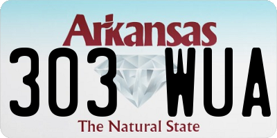AR license plate 303WUA