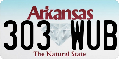 AR license plate 303WUB