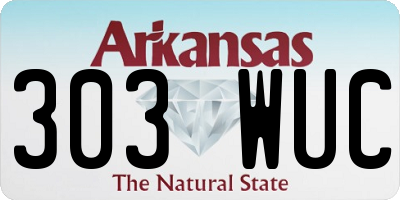 AR license plate 303WUC