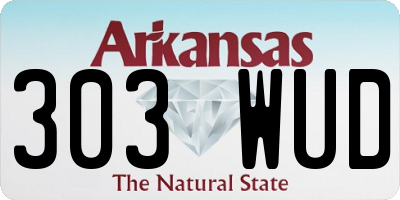 AR license plate 303WUD