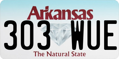 AR license plate 303WUE
