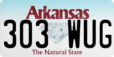 AR license plate 303WUG