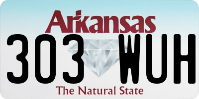AR license plate 303WUH