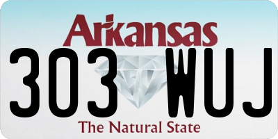 AR license plate 303WUJ