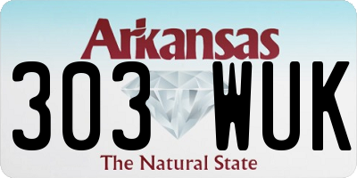 AR license plate 303WUK