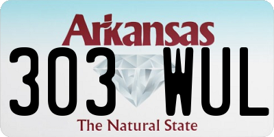 AR license plate 303WUL