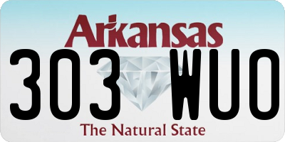 AR license plate 303WUO