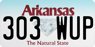 AR license plate 303WUP