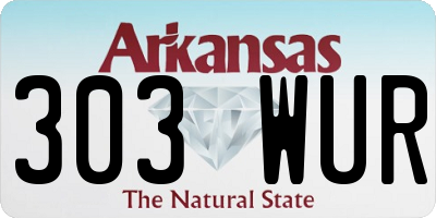 AR license plate 303WUR