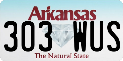 AR license plate 303WUS