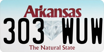 AR license plate 303WUW