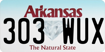 AR license plate 303WUX