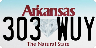 AR license plate 303WUY