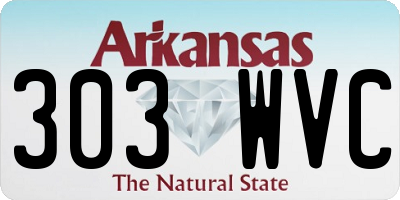 AR license plate 303WVC