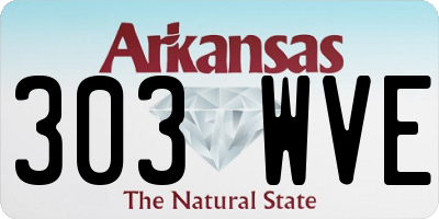 AR license plate 303WVE