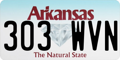 AR license plate 303WVN