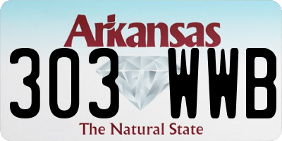 AR license plate 303WWB