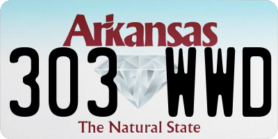 AR license plate 303WWD