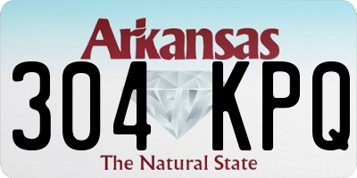 AR license plate 304KPQ