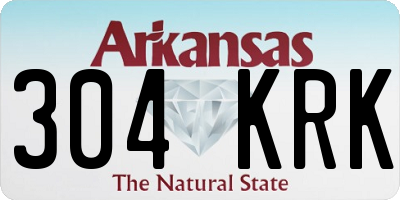 AR license plate 304KRK