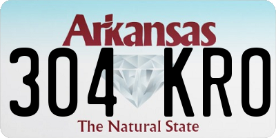 AR license plate 304KRO