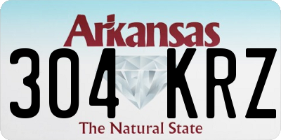 AR license plate 304KRZ