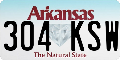AR license plate 304KSW