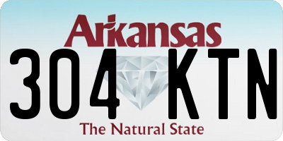 AR license plate 304KTN