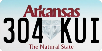 AR license plate 304KUI