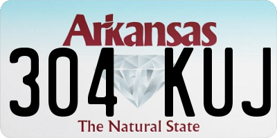 AR license plate 304KUJ