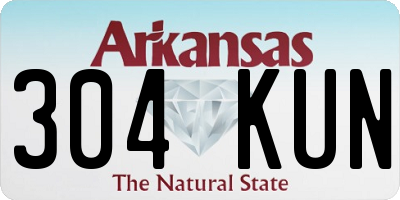 AR license plate 304KUN