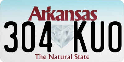 AR license plate 304KUO