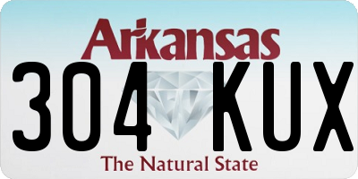 AR license plate 304KUX