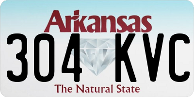 AR license plate 304KVC