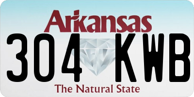 AR license plate 304KWB