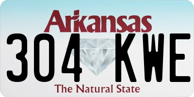 AR license plate 304KWE