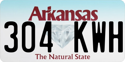 AR license plate 304KWH