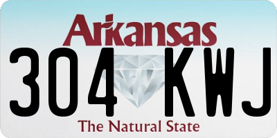 AR license plate 304KWJ