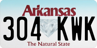 AR license plate 304KWK