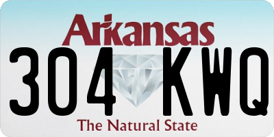 AR license plate 304KWQ