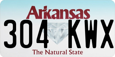 AR license plate 304KWX