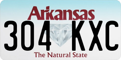 AR license plate 304KXC
