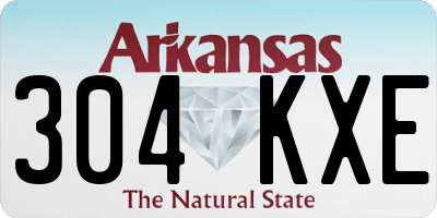 AR license plate 304KXE